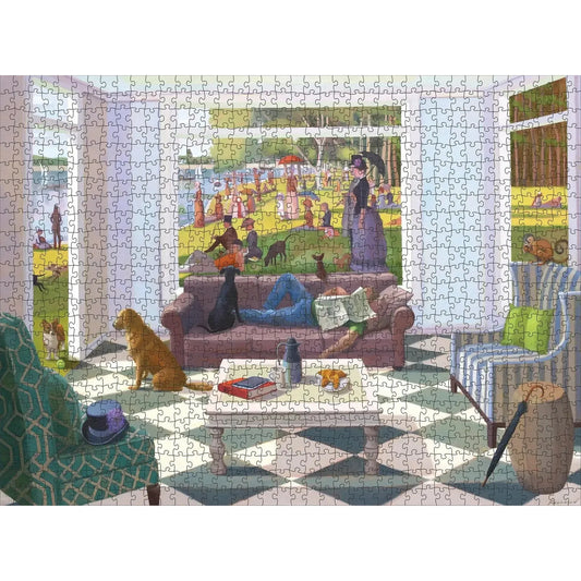 The Sunday Paper 1000 Piece Jigsaw Puzzle Pomegranate