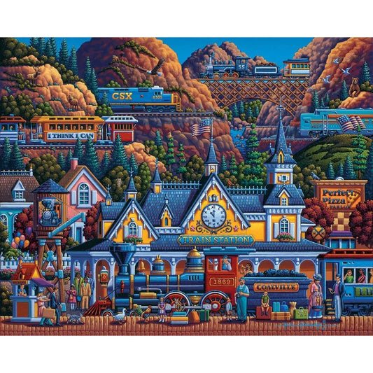 Train Station 210 Piece Jigsaw Puzzle Dowdle