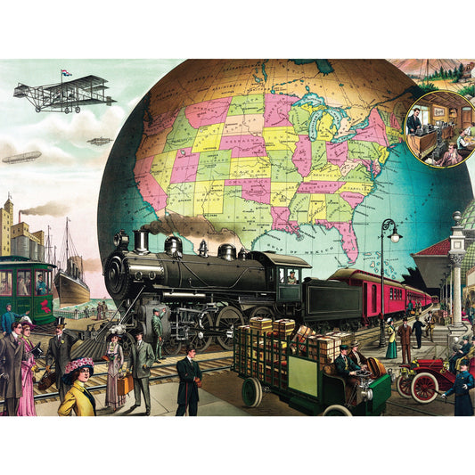 Trains Across America 1500 Piece Jigsaw Puzzle NYPC