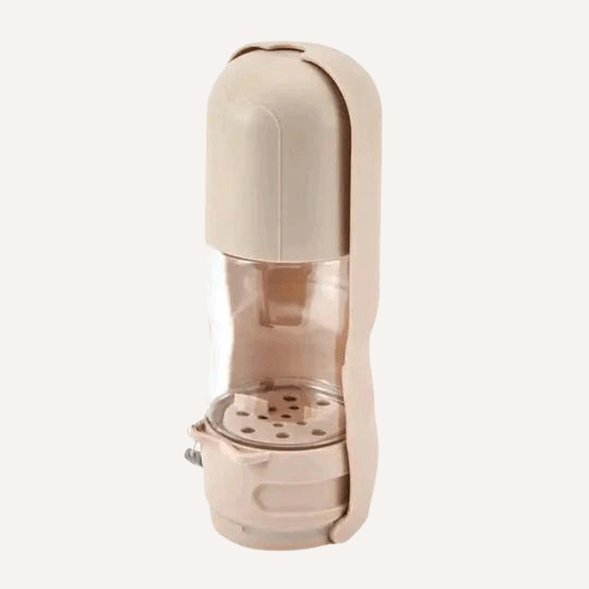Travel Dog Water Bottle with Treat Holder โ Leakproof & BPA - Free 350mL - Walk Accessories - Tilley + Me