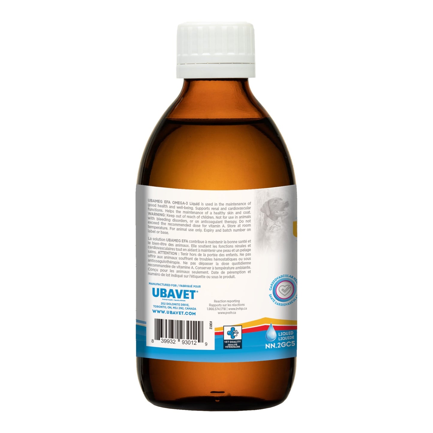 UBAVET Ubameg Omega-3 Fatty Acid Liquid for Dogs & Cats – (8 fl oz / 237ml) - Purrfect Pet Kingdom