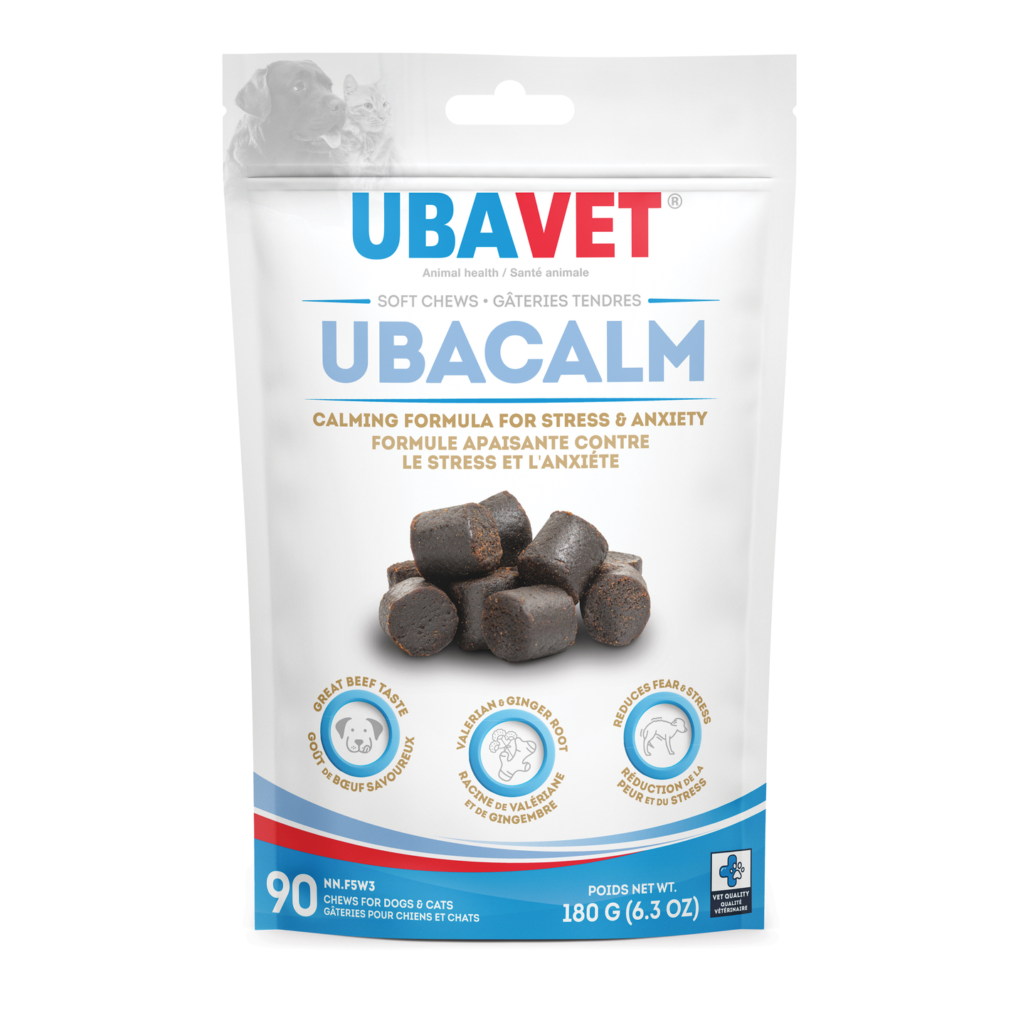 UBAVET Ubacalm Calming and Stress Relief Soft Dog Chews - Purrfect Pet Kingdom