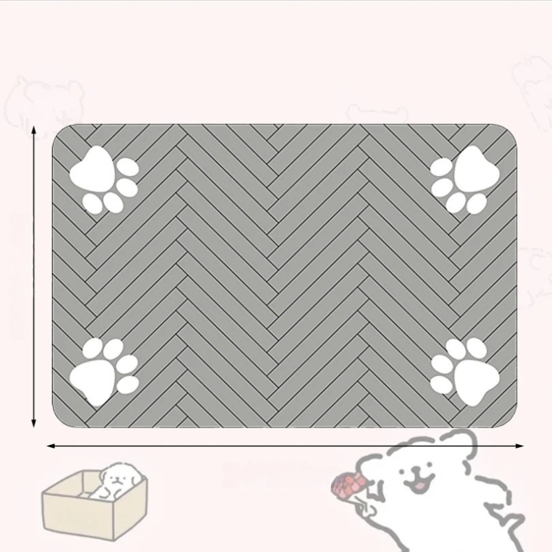 Absorbent Pet Feeding Mat with Waterproof Backing for Dogs & Cats - WTN Essentials