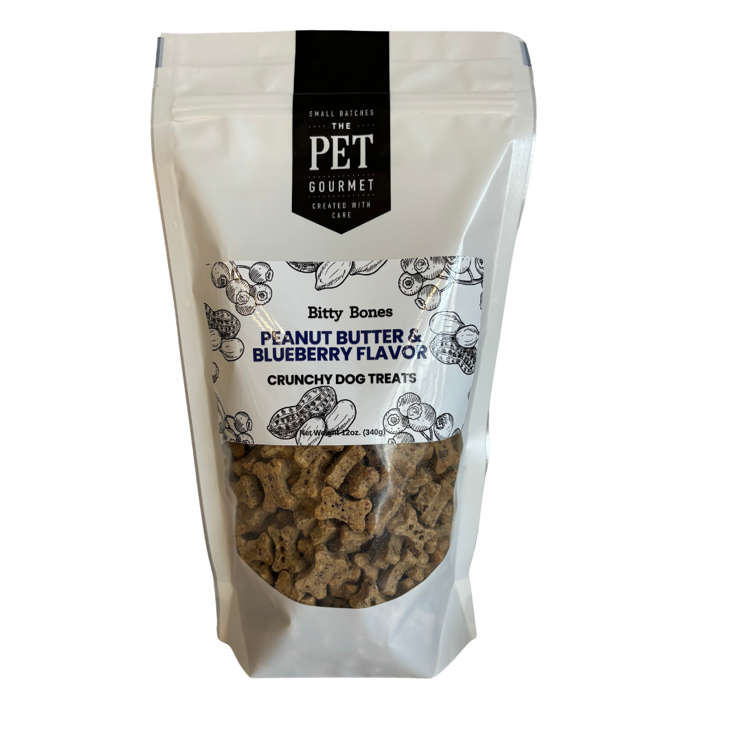 Peanut Butter & Blueberry Bitty Bones - Purrfect Pet Kingdom
