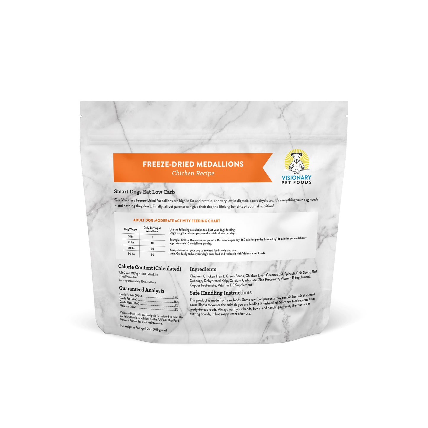 Freeze Dried Food| - Chicken Recipe | 25oz Bag - Dog Food - Visionary Pet Foods