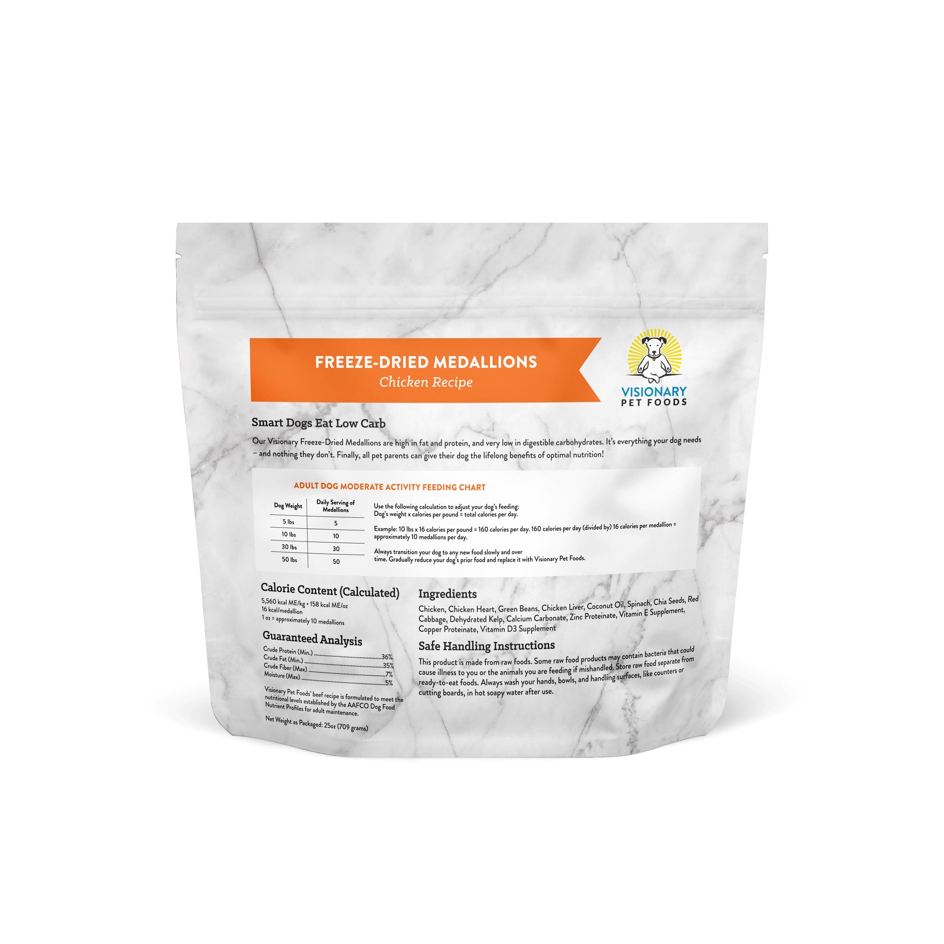 Freeze Dried Food| - Chicken Recipe | 25oz Bag - Dog Food - Visionary Pet Foods