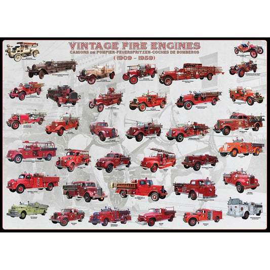 Vintage Fire Engines 1000 Piece Jigsaw Puzzle Eurographics