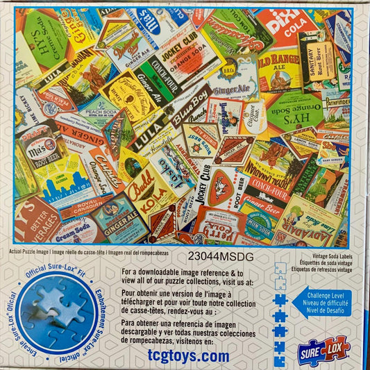 Vintage Soda Labels Nostalgia 1000 Piece Jigsaw Puzzle Sure Lox