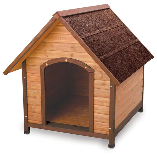 Medium 30-inch Solid Wood Dog House with Waterproof Shingle