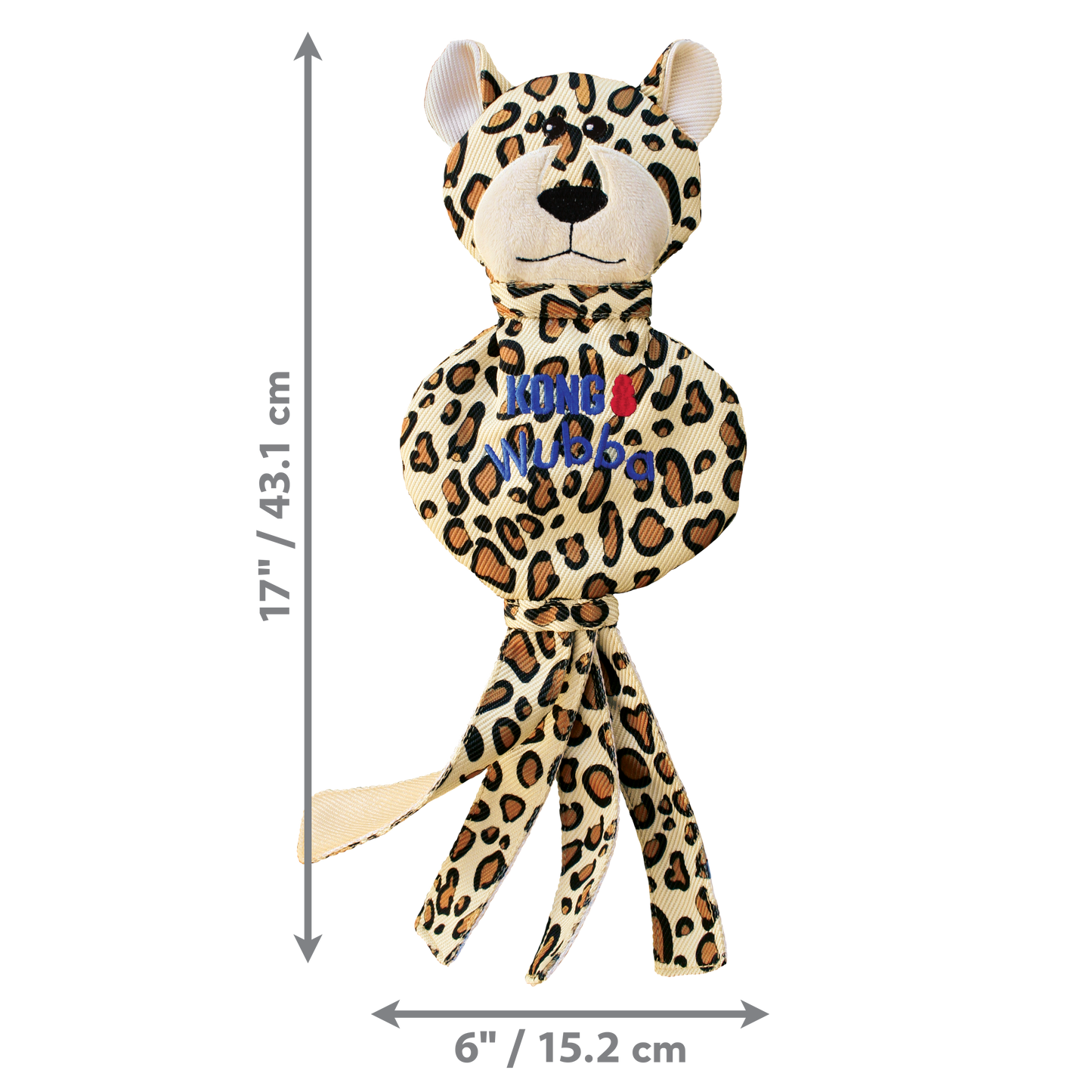 KONG Wubba No Stuff Cheetah Large