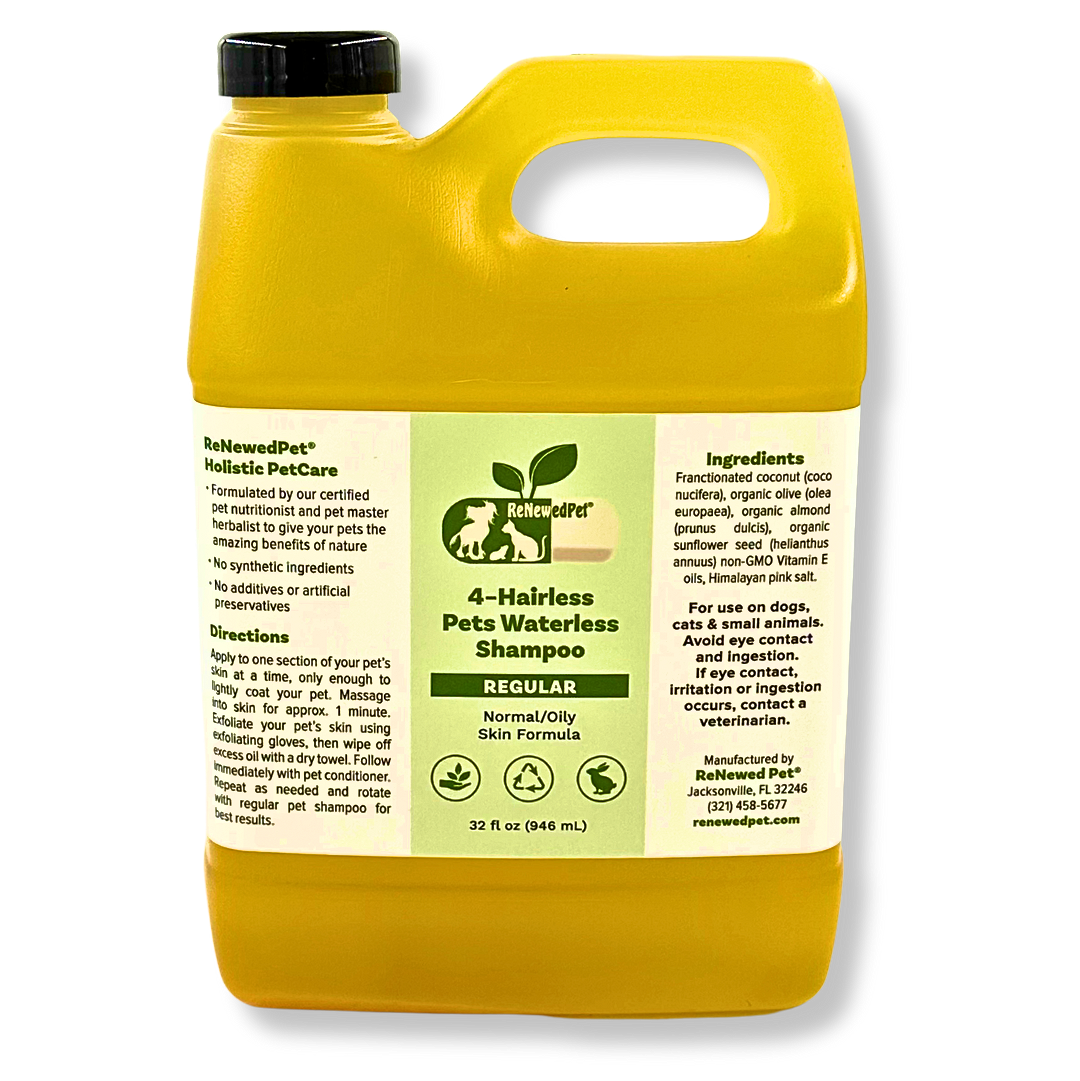 4 - HAIRLESS PETS REGULAR WATERLESS SHAMPOO - 4 Nudie Pets - ReNewedPet