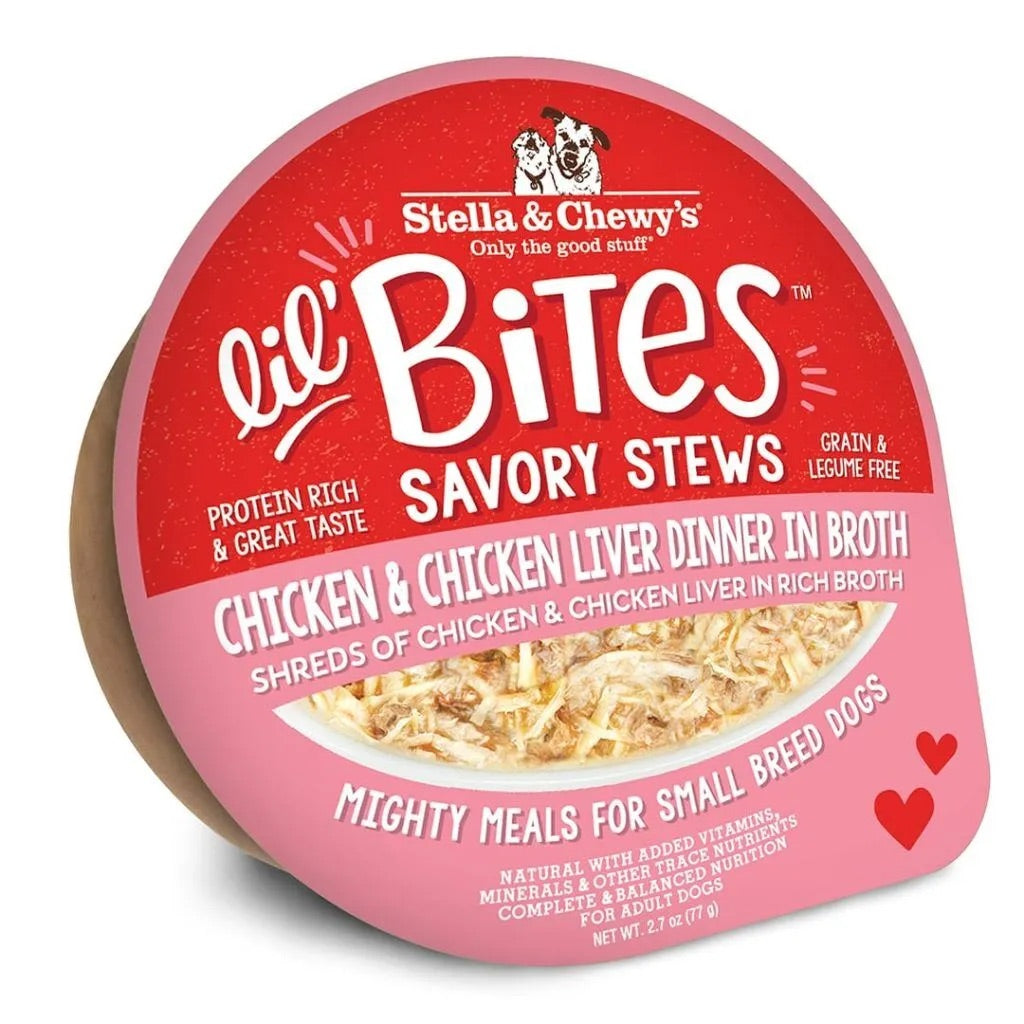 Stella & Chewy’s Lil Bites Stew Chicken & Chicken Liver Dog Food (2.7oz) - Wet Dog Food - The Family Pet