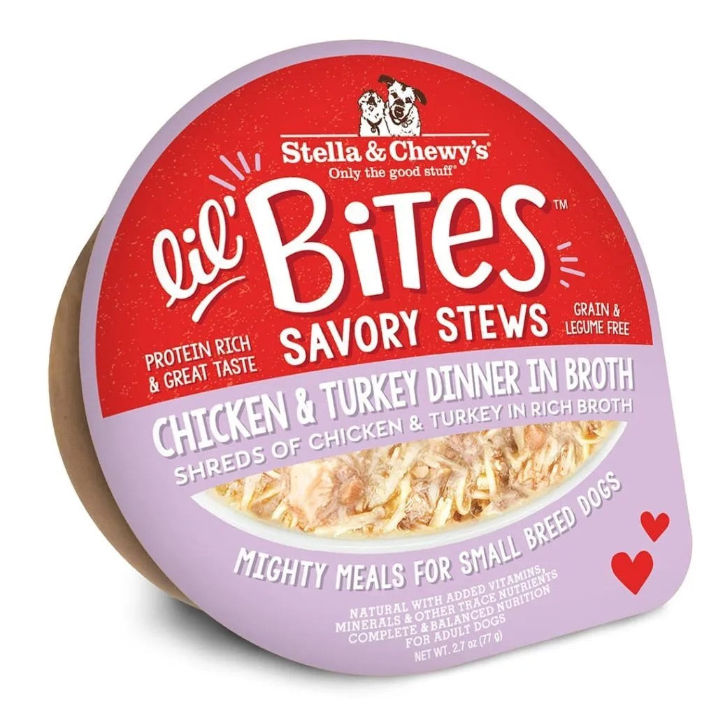 Stella & Chewy’s Lil Bites Stew Chicken & Turkey Dog Food (2.7oz) - Wet Dog Food - The Family Pet