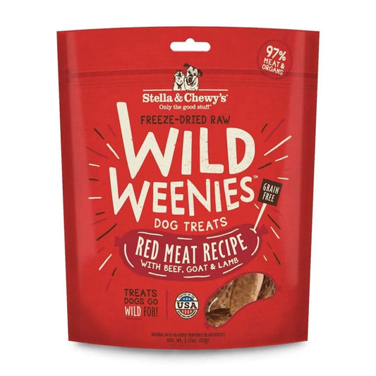 Stella & Chewy’s Freeze Dried Wild Weenies Red Meat Dog Treats (3.25oz) - Freeze Dried Dog Treats - The Family Pet