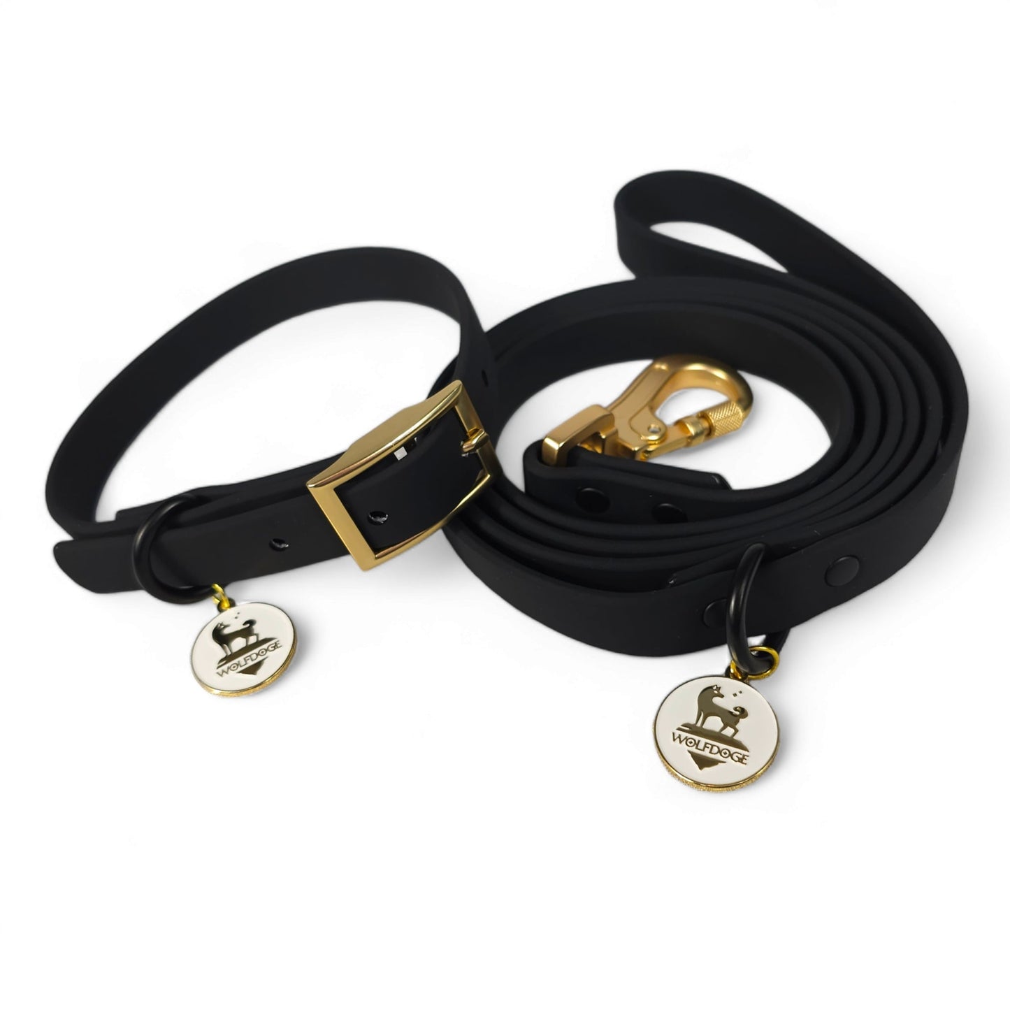 Dog Collar Waterproof Gold Hardware Easy Clean đ§