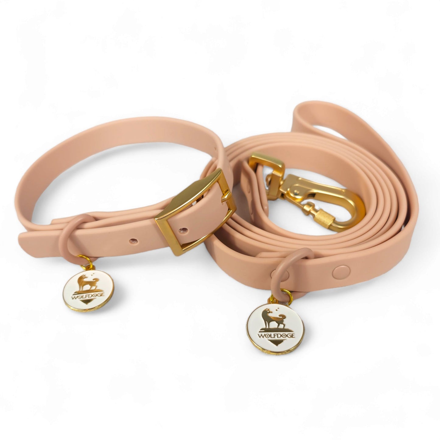 Dog Collar Waterproof Gold Hardware Easy Clean đ§
