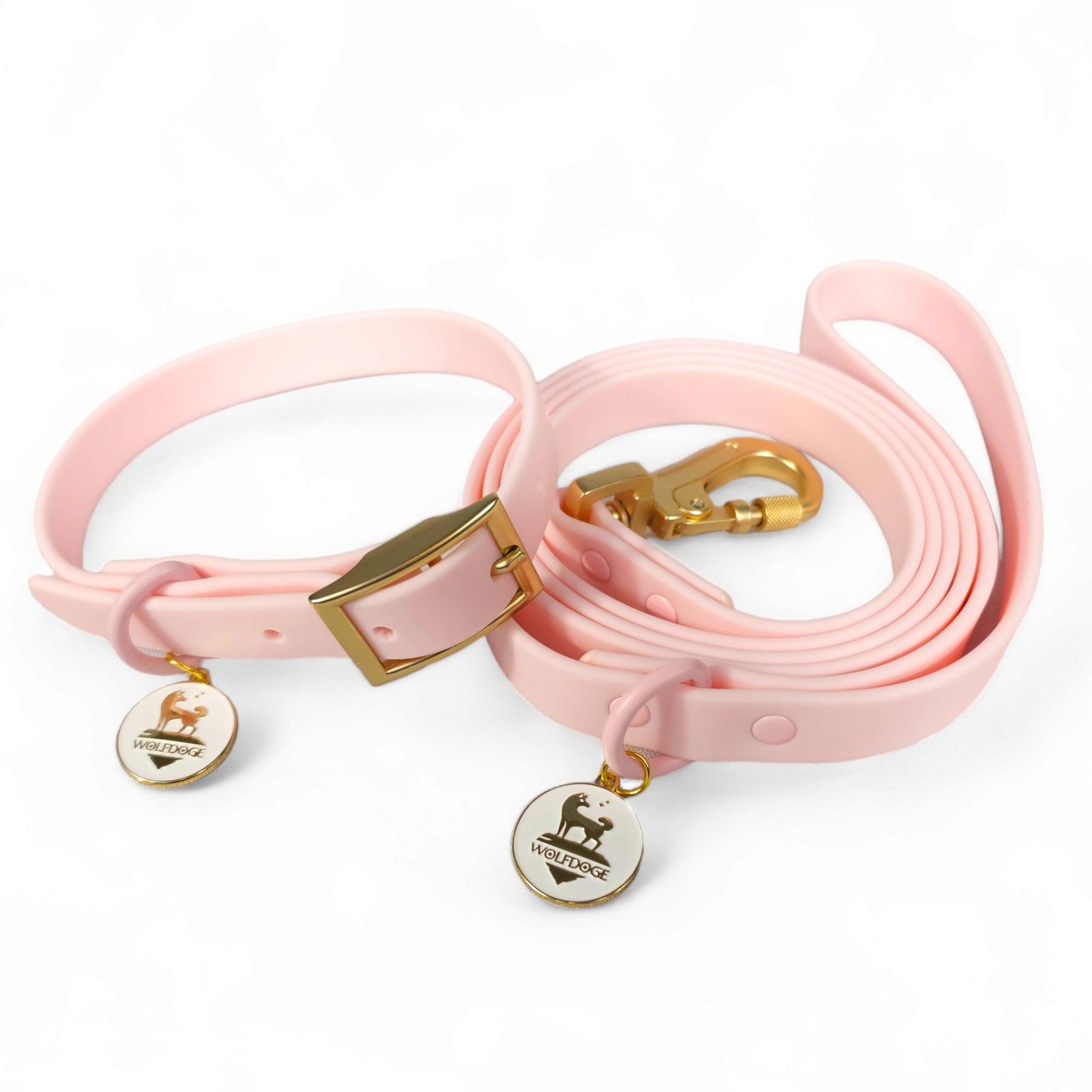 Dog Collar Waterproof Gold Hardware Easy Clean đ§