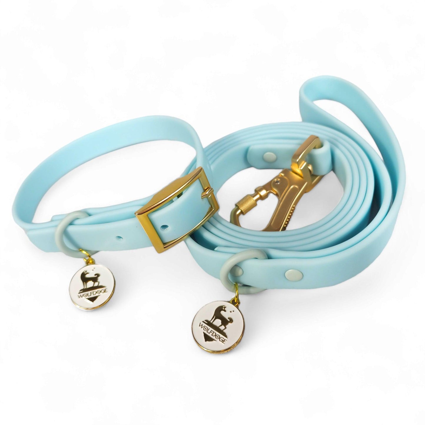 Dog Collar Waterproof Gold Hardware Easy Clean đ§
