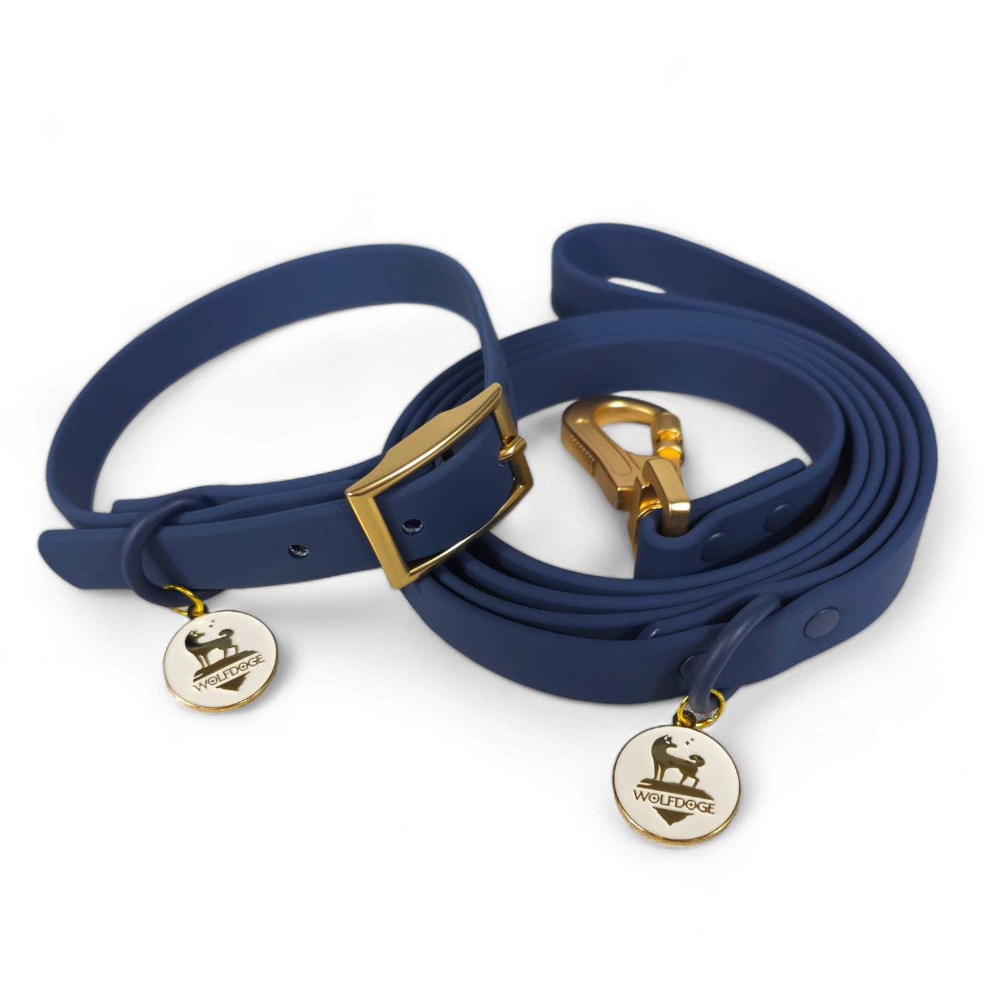 Dog Collar Waterproof Gold Hardware Easy Clean đ§