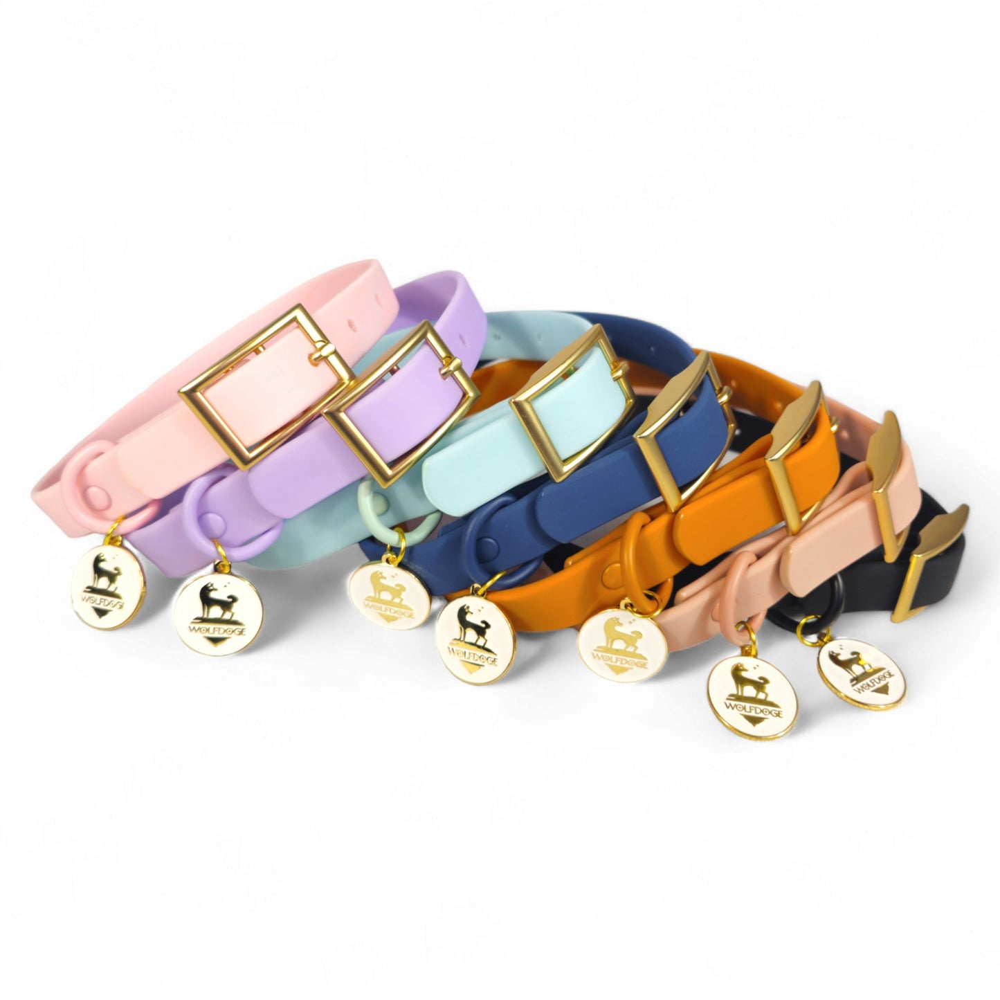 Dog Collar Waterproof Gold Hardware Easy Clean đ§