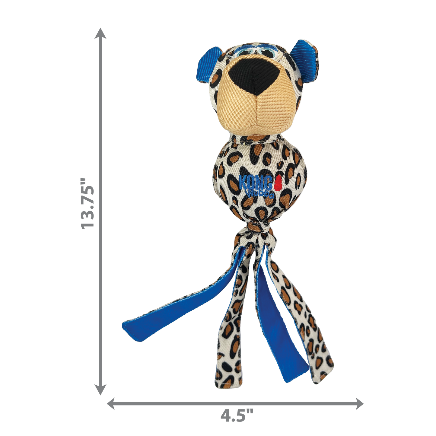 Kong Large Dog Wubba Zoo Cheetah - Dog Toy - The Family Pet