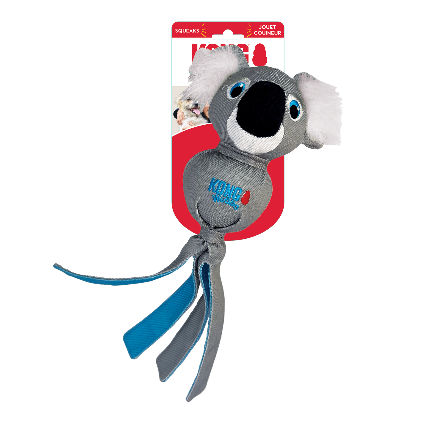 Kong Large Dog Wubba Zoo Koala - Kong Dog Toys - The Family Pet