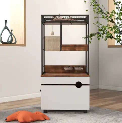 Cat Litter Box Enclosures With Cat Tree Tower - Ameraeon