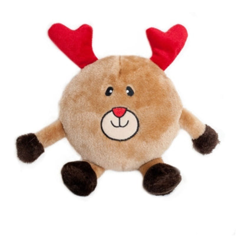 Holiday Brainey Reindeer Christmas Dog Toy