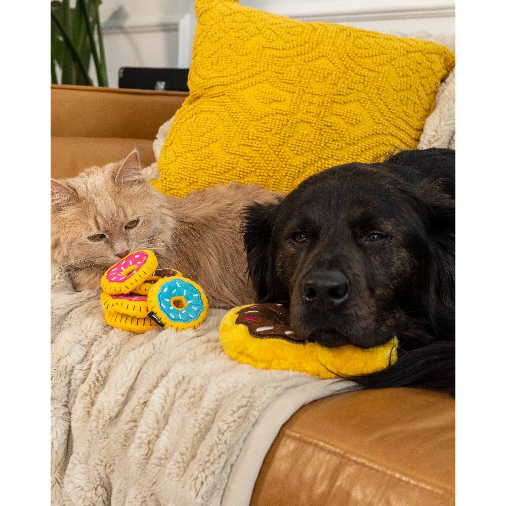 Jumbo Donutz Chocolate Sprinkles Squeaky Dog Toy