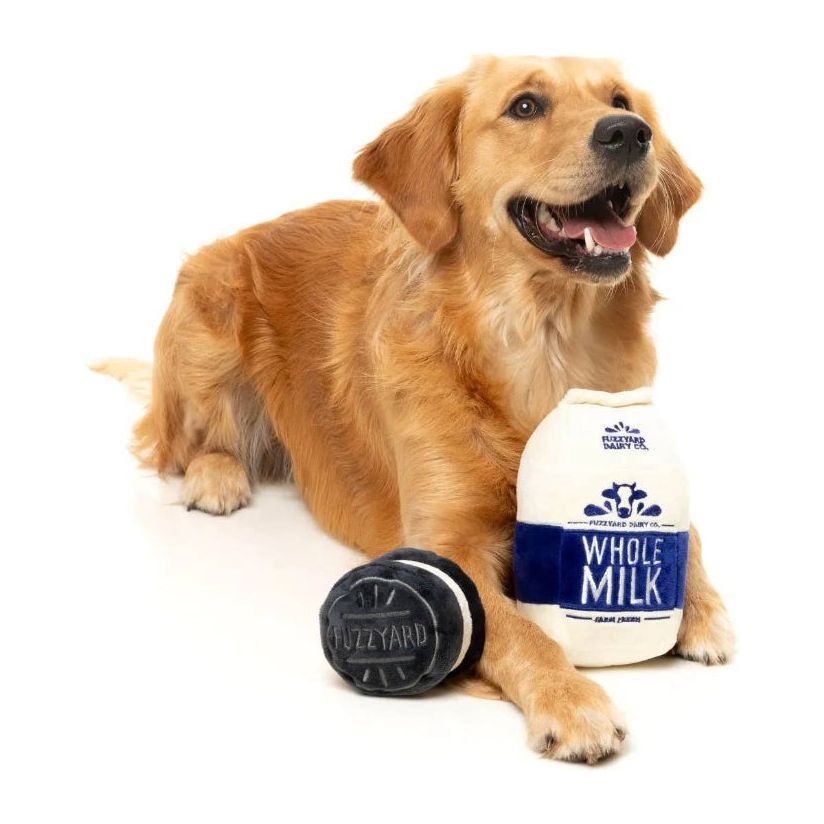Milk & Cookie Plush Dog Toy Set - 2pk