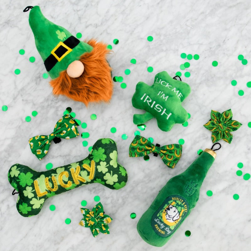 Irish Suds Green Dog Bow Tie - 3 Sizes