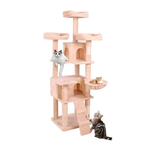 Kitty Cloud Tower - Soft Plush Cat Climber - Ameraeon - Milky - CJTC219081701AZ