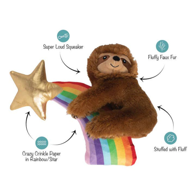 Rainbows High Star Sloth Plush Dog Toy