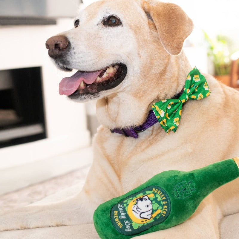 Irish Suds Green Dog Bow Tie - 3 Sizes