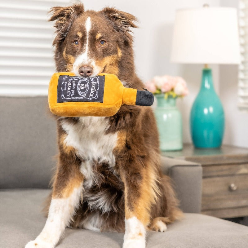 Bad Dog Jack's Bottle Squeak Plush Dog Toy - 2 Sizes