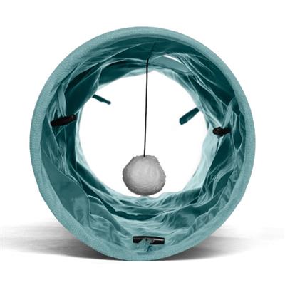 Ilan Oxford Cat Tunnel for Indoor Cats, Tidepool, One-Size