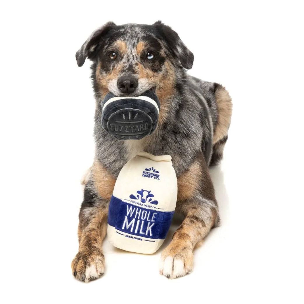 Milk & Cookie Plush Dog Toy Set - 2pk