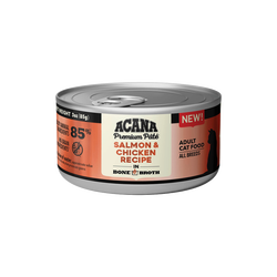 Acana grain free wet cat food, Salmon and Chicken Recipe, 85 percent meat, for adult cats