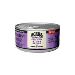 Acana Kitten Grain Free Premium Pate Chicken & Tuna Cat Food by The Family Pet, 3oz size, ideal for healthy kitten nutrition.