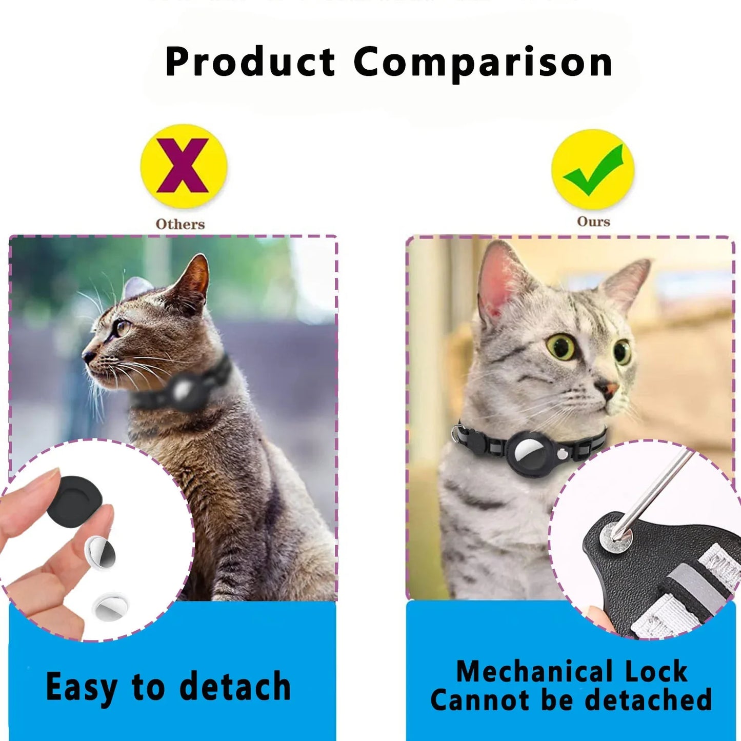 Cat AirTag Holder Collar - Premium Smart Safety System 📍