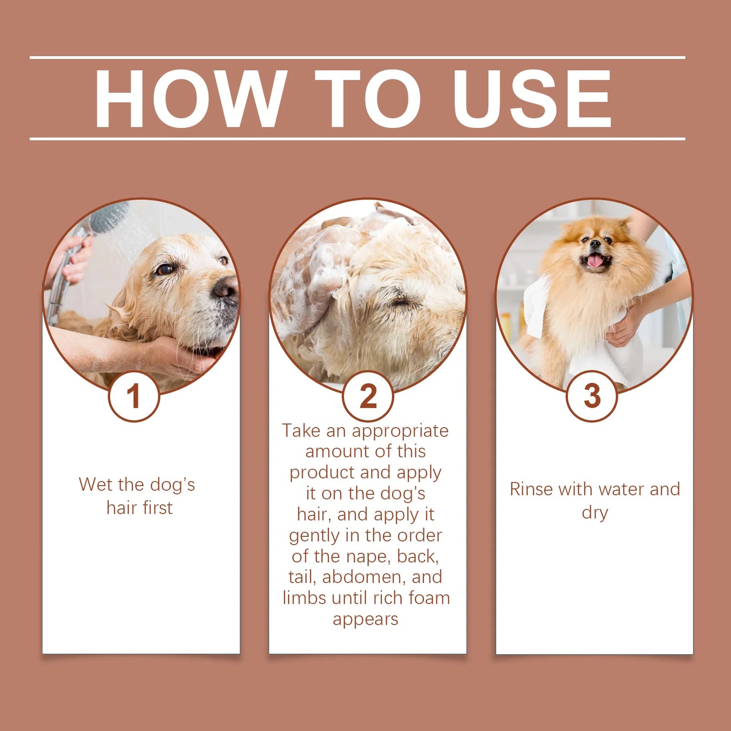 1-4PCS Dog Shampoo with Vitamin Essence Gentle Cleaning Nourishing Care Leaves Dog Coat Soft Smooth and Healthy Pet Hair Wash