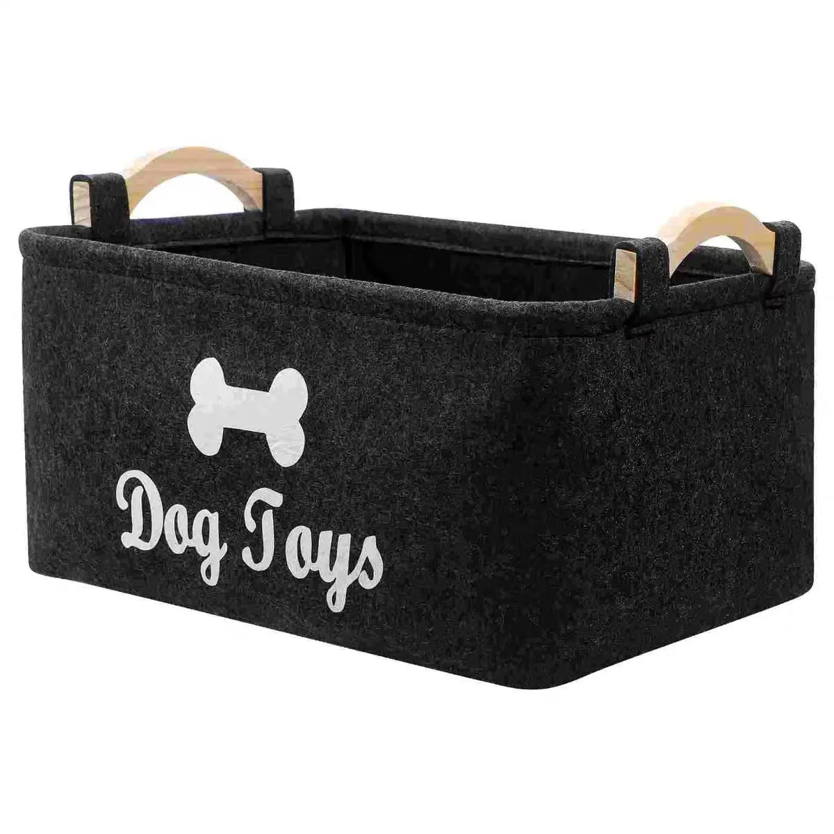 Premium Felt Pet Toy Storage Box - Stylish Organization System 🧸