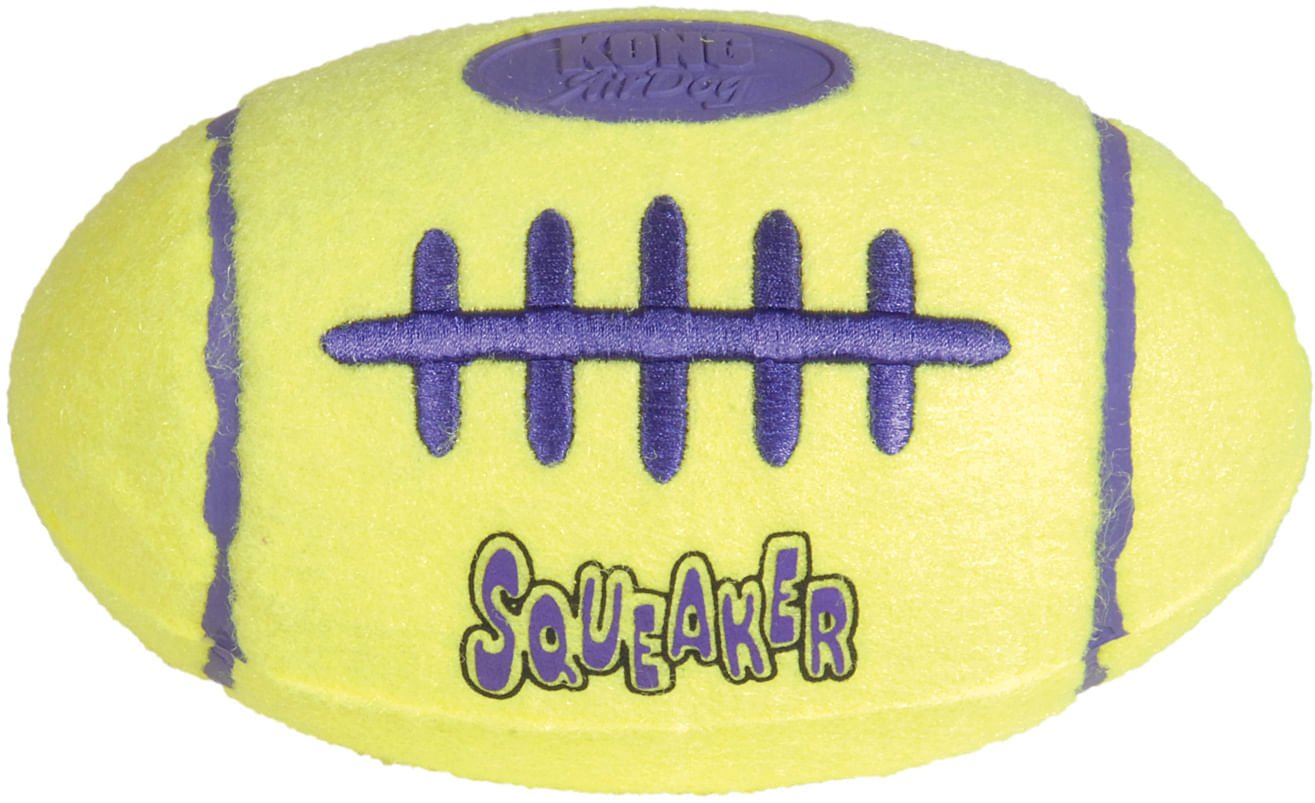 KONG AirDog Squeaker Football toy – Non-Abrasive Tennis
