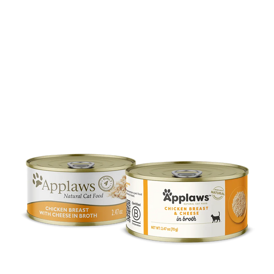 The Family Pet - Applaws Adult Chicken Breast and Cheese in Broth Wet Cat Food (2.47oz) - Food