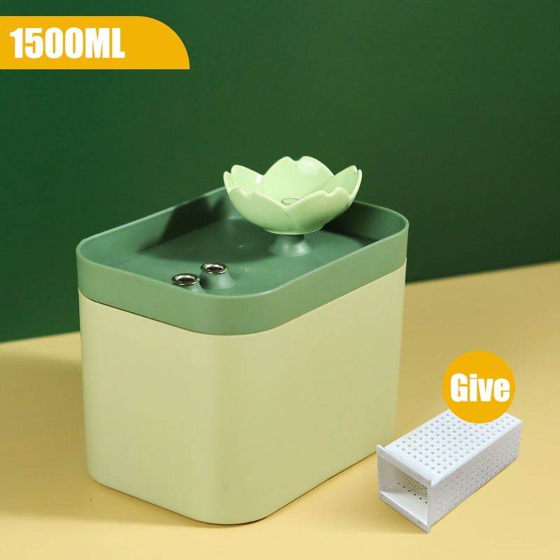 Purrfect Pet Kingdom 1.5L Automatic Cat Waterer - Portable, Anti-Dry China USB Green Purrfect Pet Kingdom