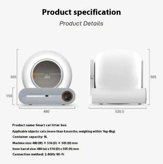 AutoClean Cat Litter Box Self - Cleaning ๐ฑ - Smart Litter Box - MANDOTOS