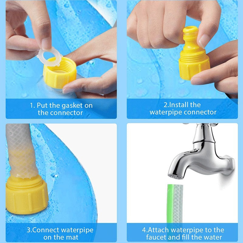 Dog Sprinkler Pad Cooling Mat Play Water Splash ๐ฆ