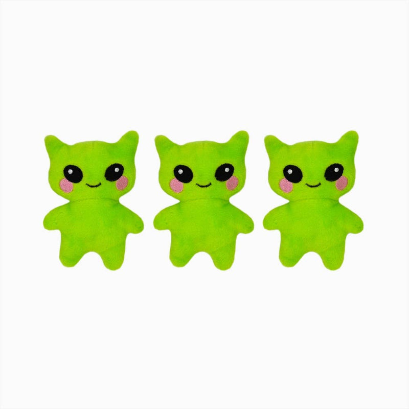 Space Paws Aliens Interactive Plush Dog Toy Set - 4 Pc