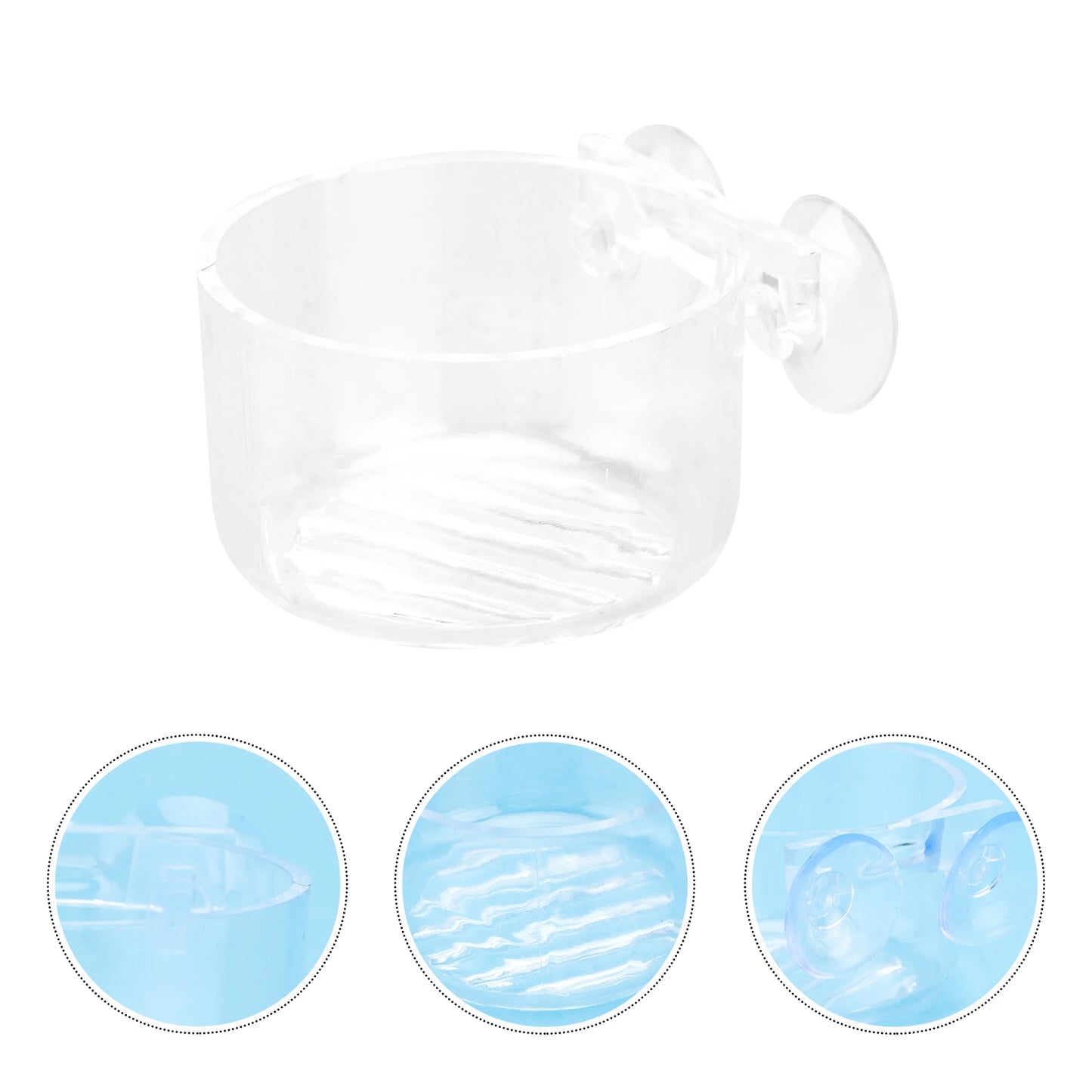 2 Pcs Fish Tank Feeder Rational Design Acrylic Feeding Cup Pet Supplies Red Worm Aquarium Food Holder Equipment