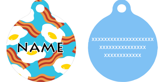 Bacon and Eggs HD Dog ID Tag